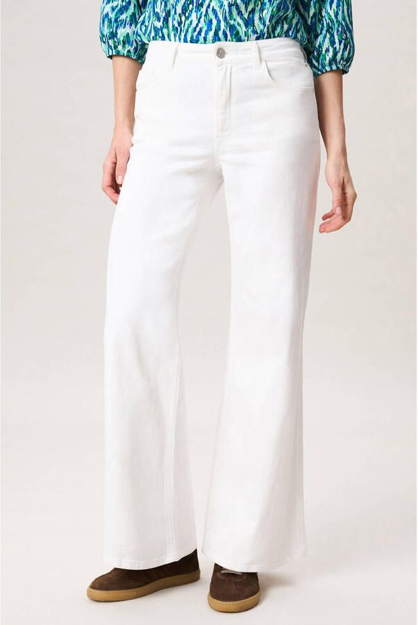 Miss Etam high waist wide leg jeans ecru