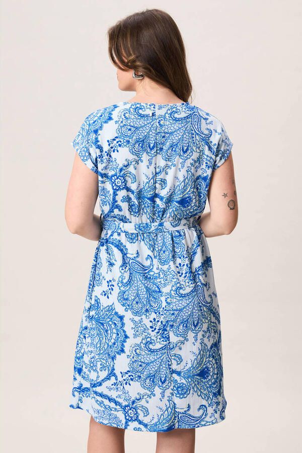 Miss Etam korte jurk met print blauw
