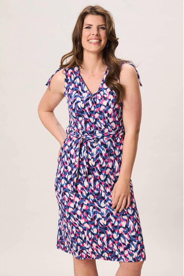 Miss Etam midi jurk met print blauw