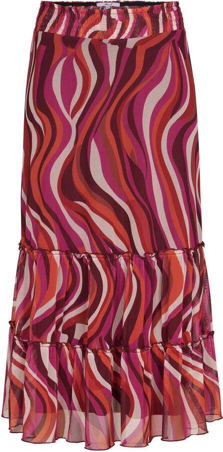 Miss Etam midi rok met print roze - Foto 3