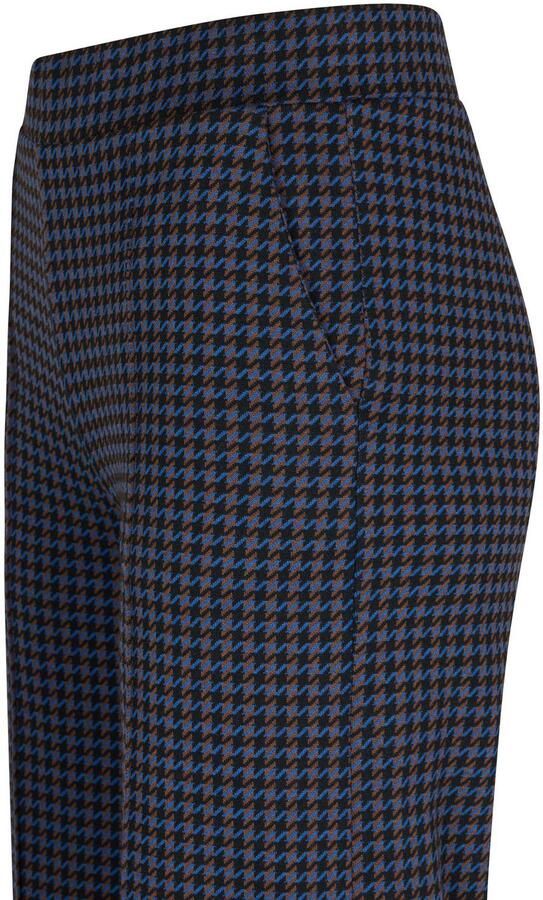 Miss Etam pied-de-poule flared broek donkerblauw - Foto 2