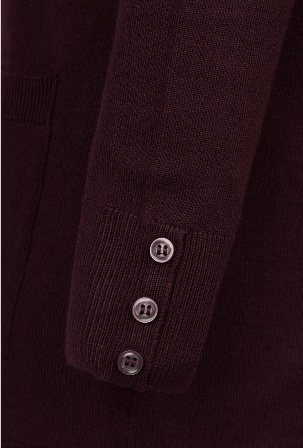 Miss Etam rechtvallend gebreid vest aubergine - Foto 2