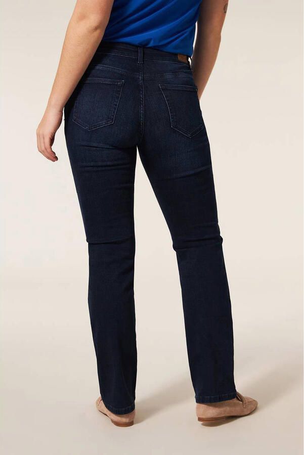 Miss Etam regular waist straight leg jeans dark blue denim - Foto 2