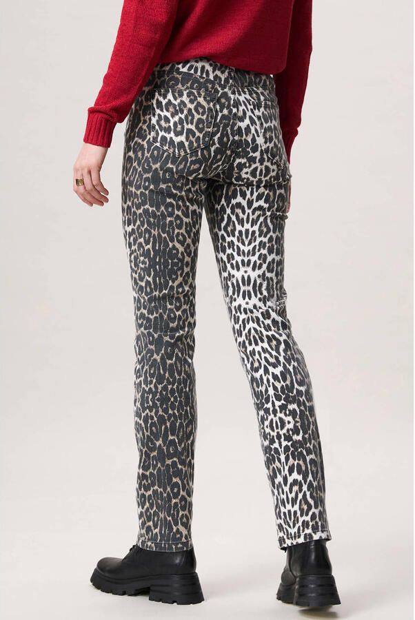 Miss Etam regular waist straight leg jeans panterprint - Foto 2