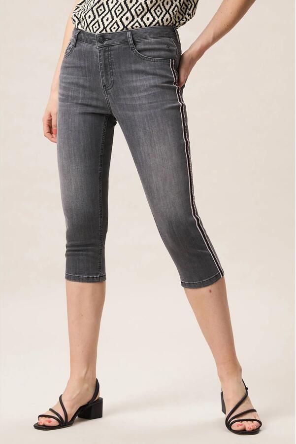 Miss Etam skinny low waist broek grey denim