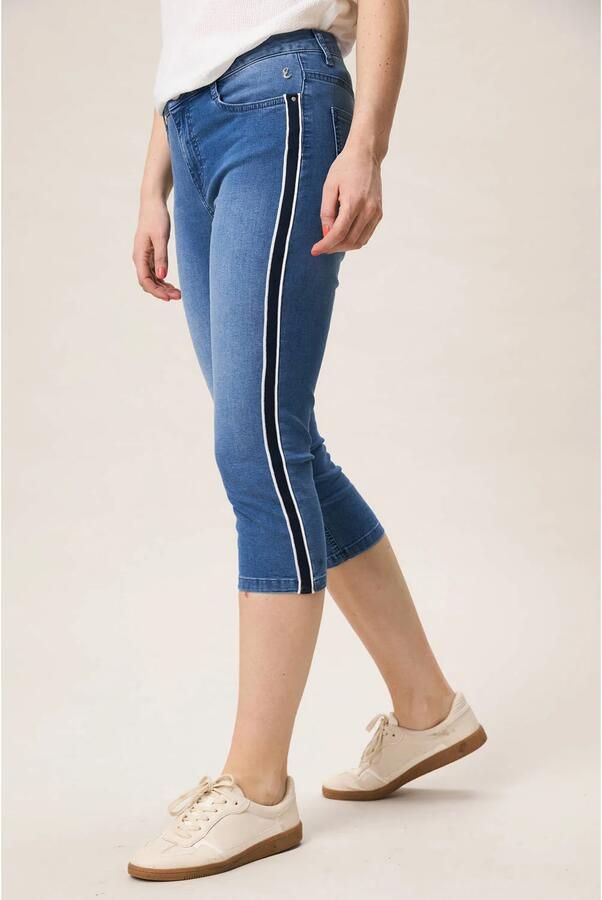 Miss Etam skinny low waist broek medium blue denim