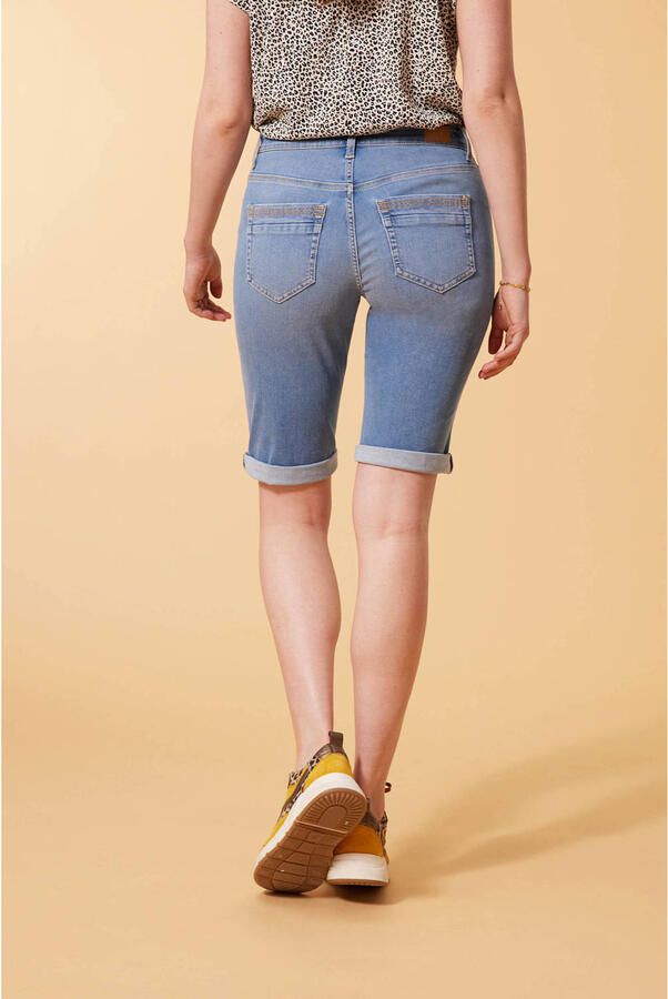 Miss Etam slim fit bermuda jeans Jackie bleached denim