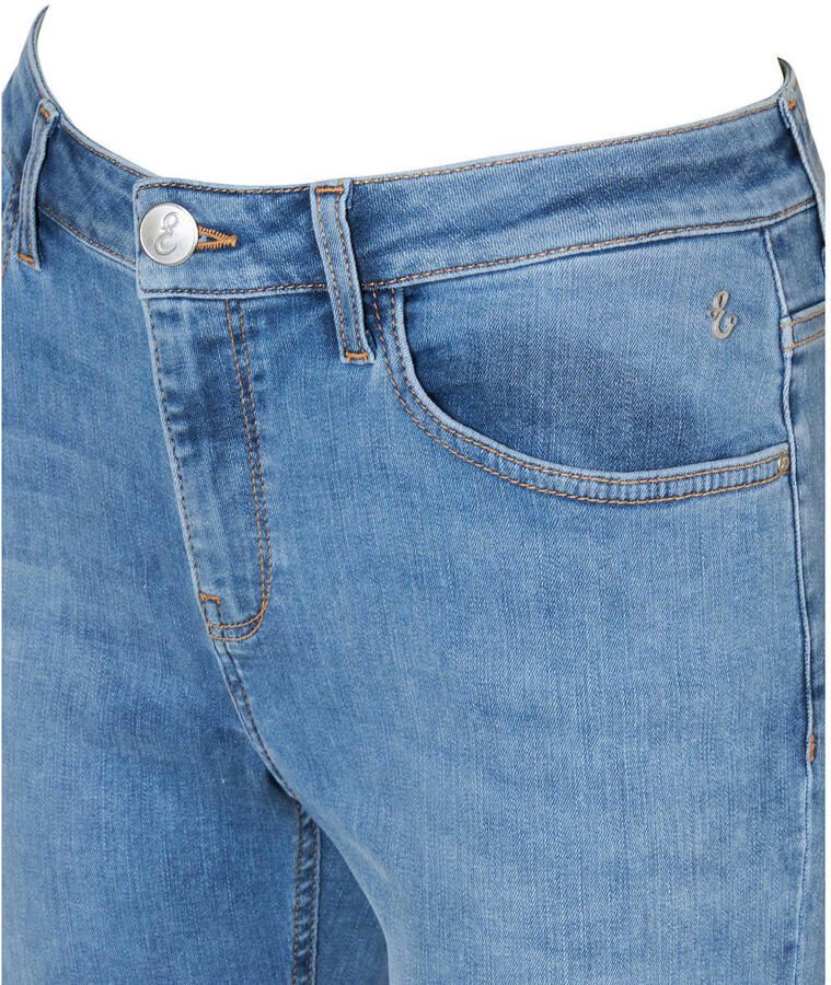 Miss Etam slim fit jeans short Jackie 502 bleached denim