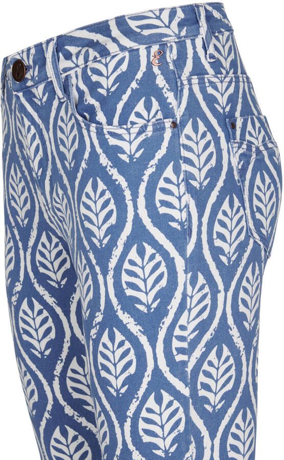 Miss Etam slim regular waist capri blauw - Foto 3