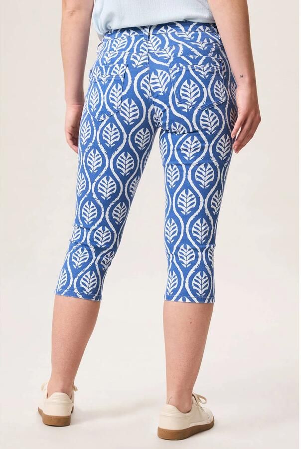 Miss Etam slim regular waist capri blauw - Foto 2