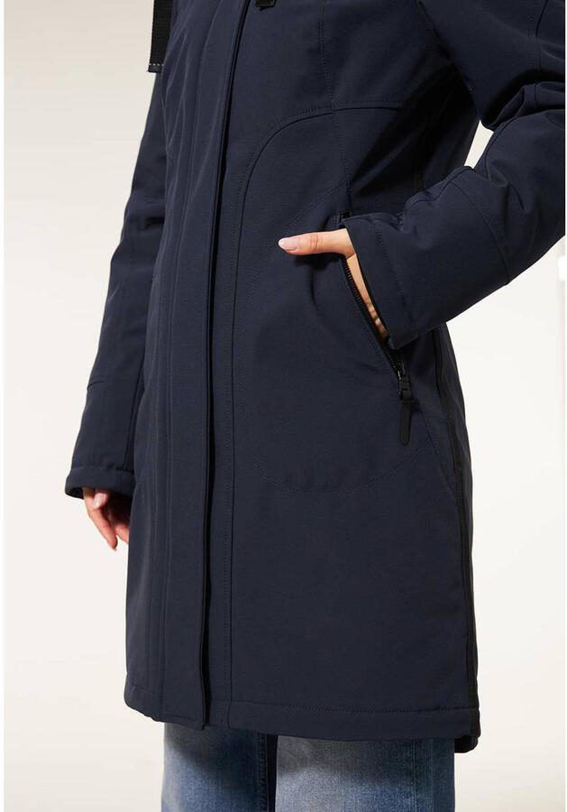 Miss Etam softshell jas Wanda donkerblauw - Foto 2