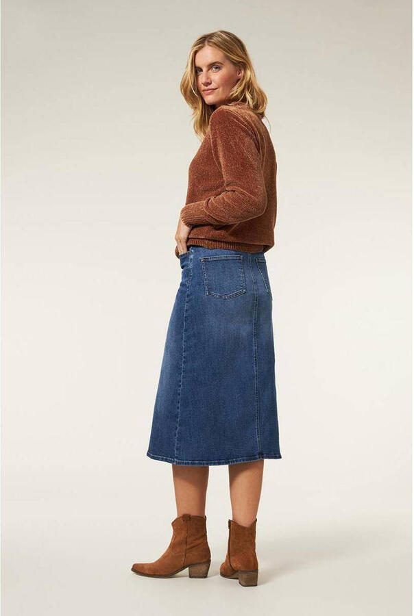 Miss Etam spijkerrok Lauren medium blue denim - Foto 3