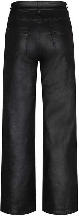 Miss Etam straight leg coated broek zwart - Foto 3