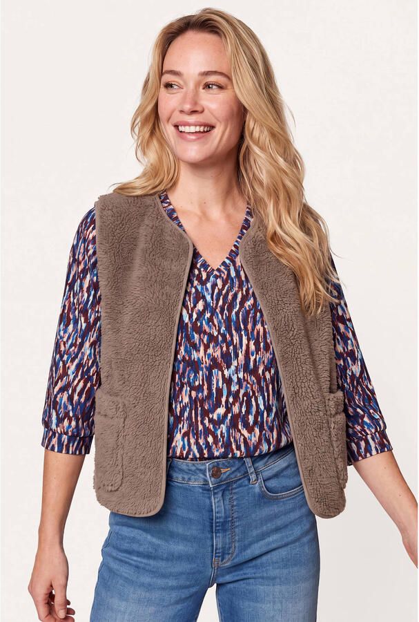 Miss Etam teddy gilet beige