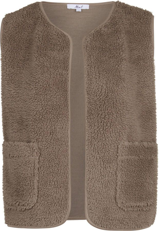 Miss Etam teddy gilet beige - Foto 2