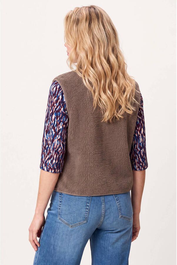 Miss Etam teddy gilet beige - Foto 3