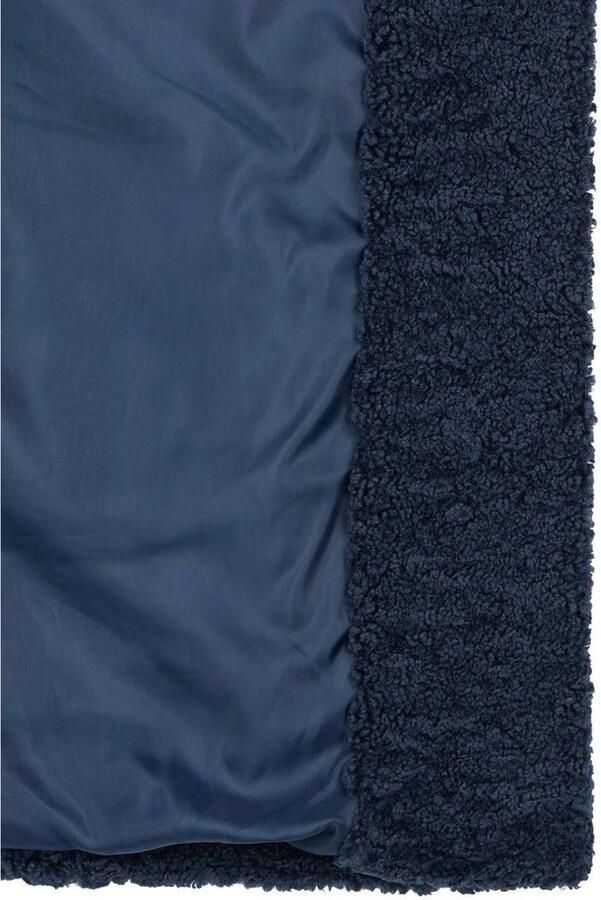 Miss Etam teddy jas donkerblauw - Foto 3