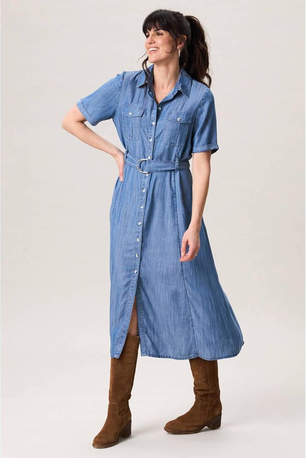 Miss Etam top medium blue denim