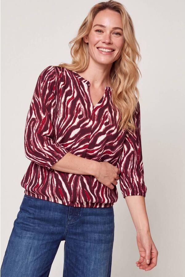 Miss Etam top met print rood