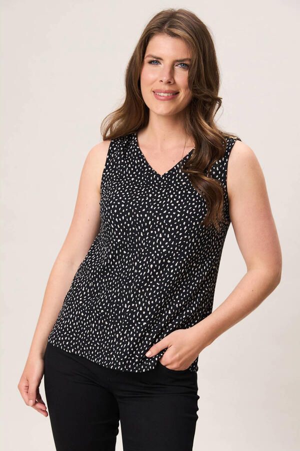 Miss Etam top met stippen zwart
