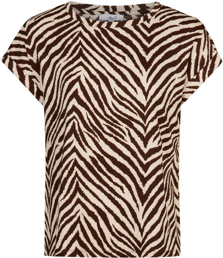 Miss Etam top met zebraprint bruin