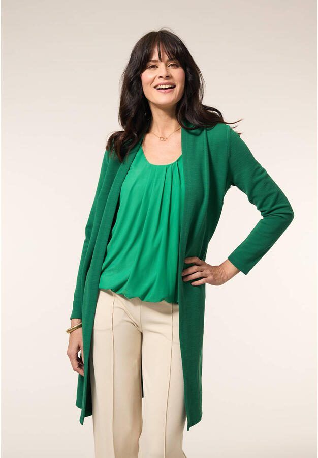 Miss Etam vest groen fijn gebreid - Foto 1