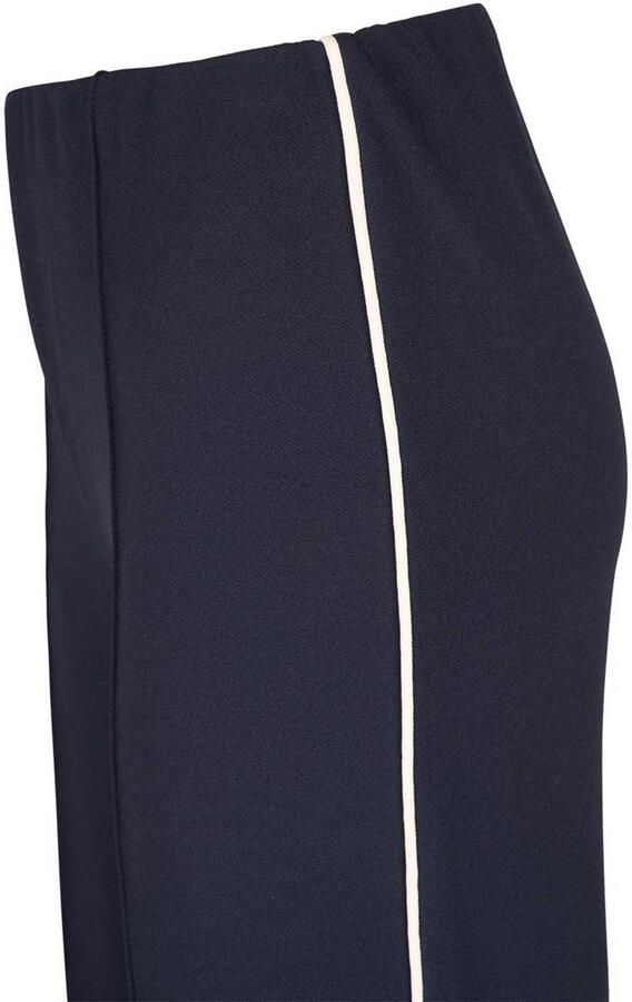 Miss Etam wide leg high waist gestreepte casual broek donkerblauw - Foto 2