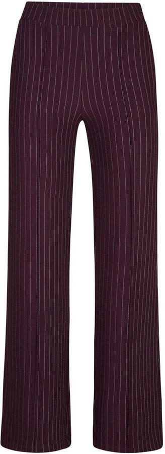 Miss Etam wide leg high waist pantalon donkerpaars - Foto 1
