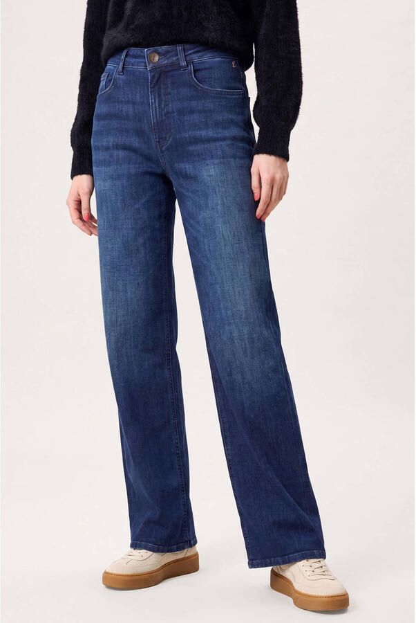 Miss Etam wide leg jeans donkerblauw