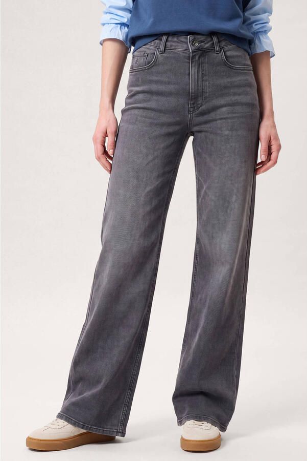 Miss Etam wide leg jeans grijs