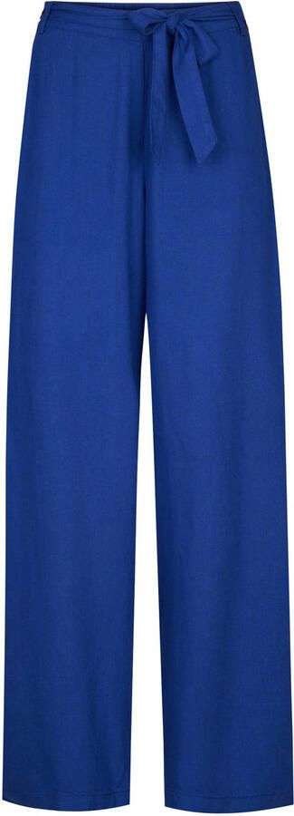 Miss Etam wide leg regular waist broek blauw - Foto 2