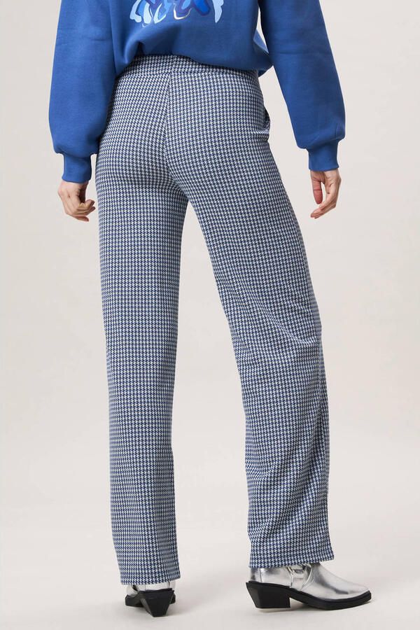 Miss Etam wide leg regular waist broek blauw - Foto 2