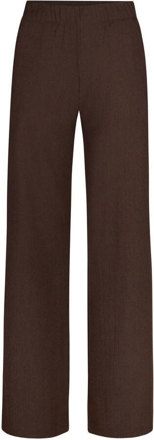 Miss Etam wide leg regular waist broek bruin