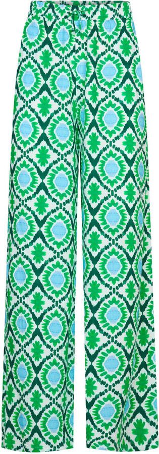 Miss Etam wide leg regular waist broek groen - Foto 2