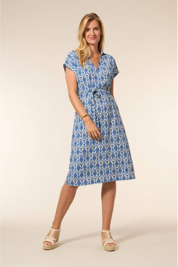 Miss Etam wikkel- overslagjurk blauw