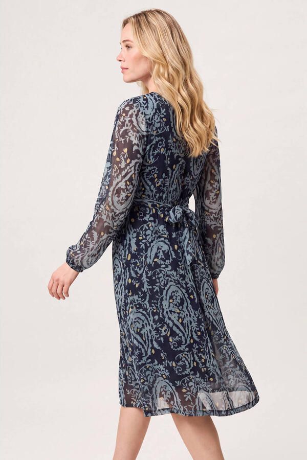 Miss Etam wikkeljurk met print blauw - Foto 2