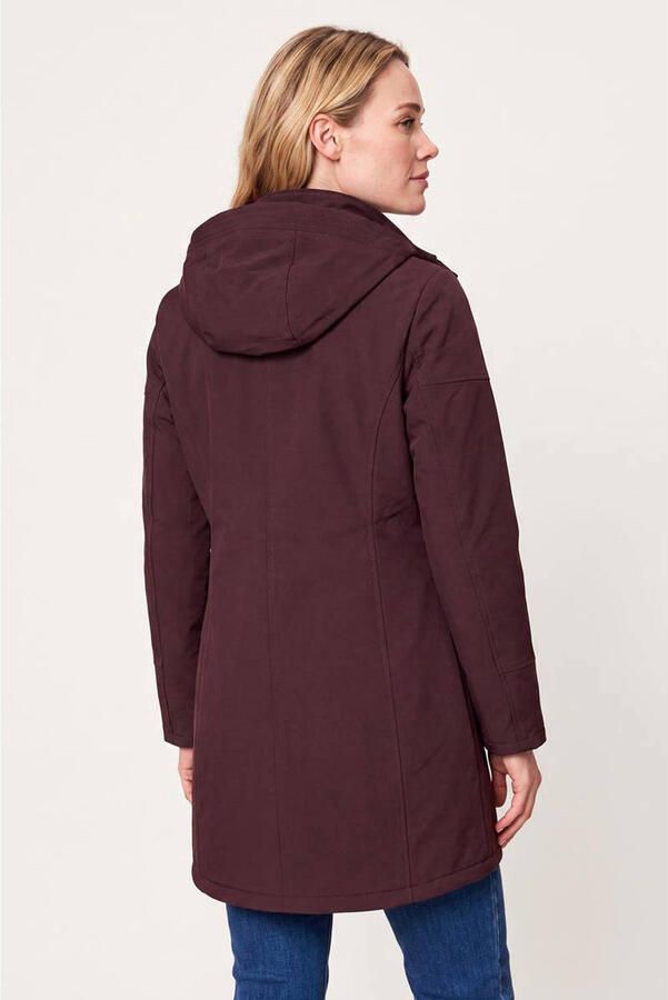 Miss Etam winter softshell jas donkerrood - Foto 2