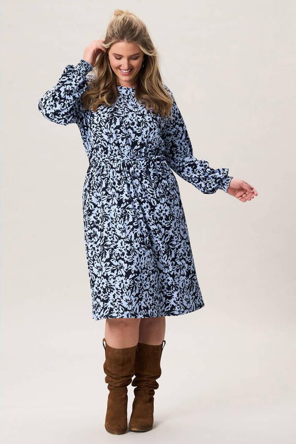 Miss Etam Plus A-lijn jurk blauw - Foto 3