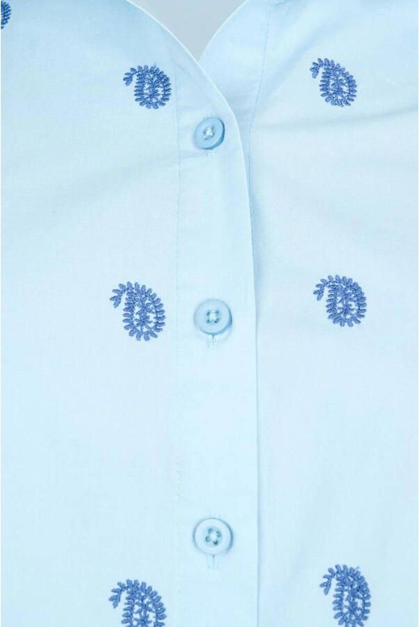 Miss Etam Plus blouse met print lichtblauw - Foto 2