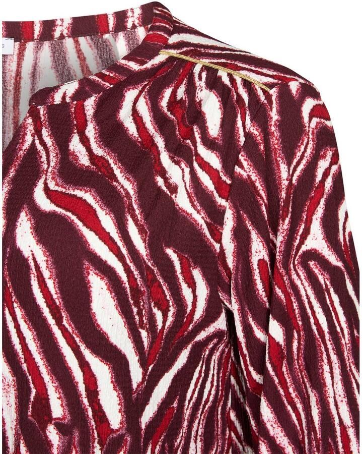 Miss Etam Plus blouse met print rood - Foto 3