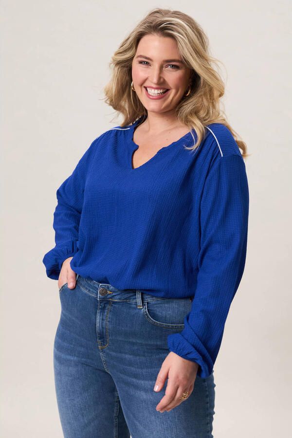 Miss Etam Plus blousetop blauw