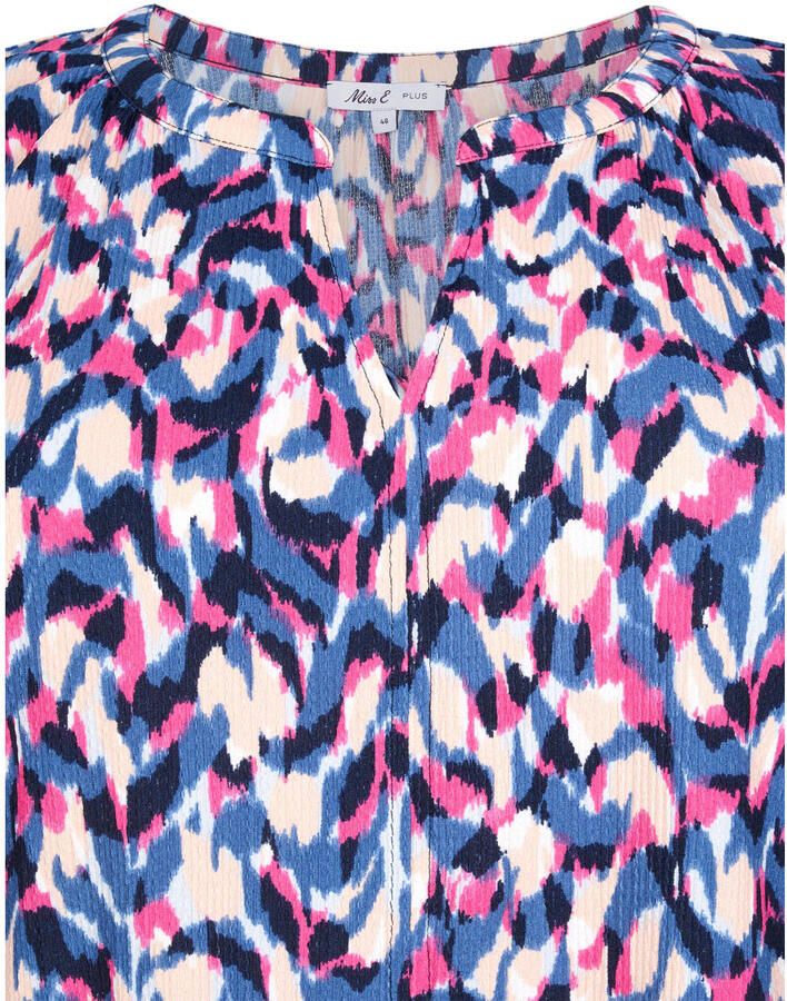 Miss Etam Plus blousetop met print blauw - Foto 2