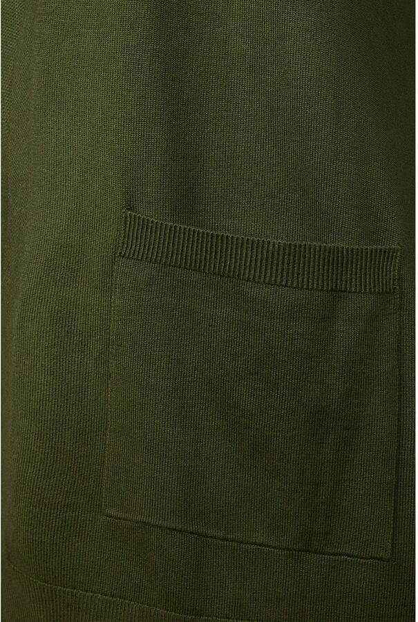 Miss Etam Plus gebreid vest donkergroen - Foto 2