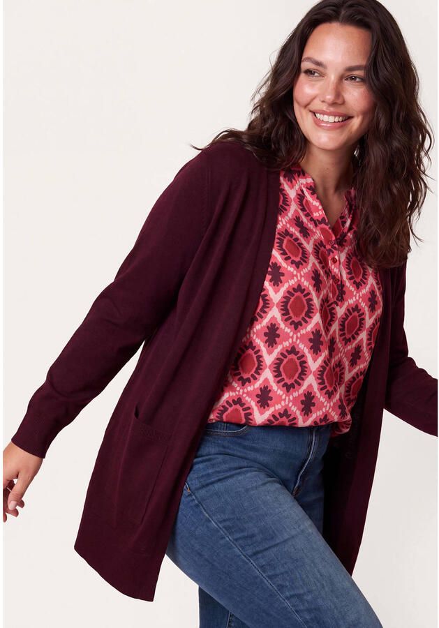Miss Etam Plus gebreid vest paars