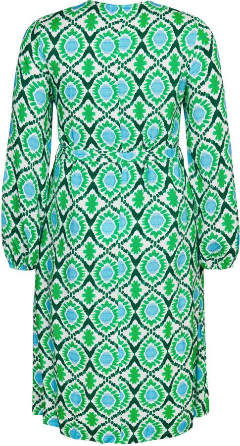 Miss Etam Plus midi jurk groen - Foto 3