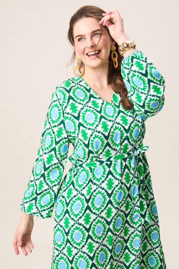 Miss Etam Plus midi jurk groen