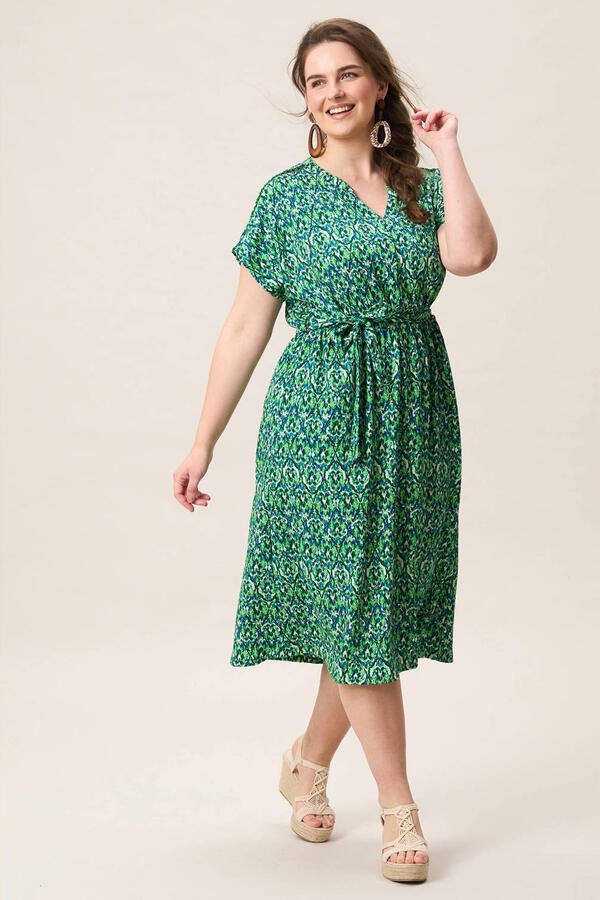 Miss Etam Plus midi jurk groen