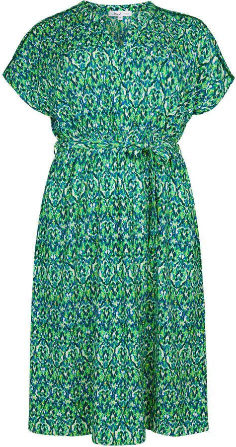 Miss Etam Plus midi jurk groen - Foto 3