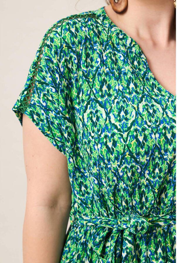 Miss Etam Plus midi jurk groen - Foto 2