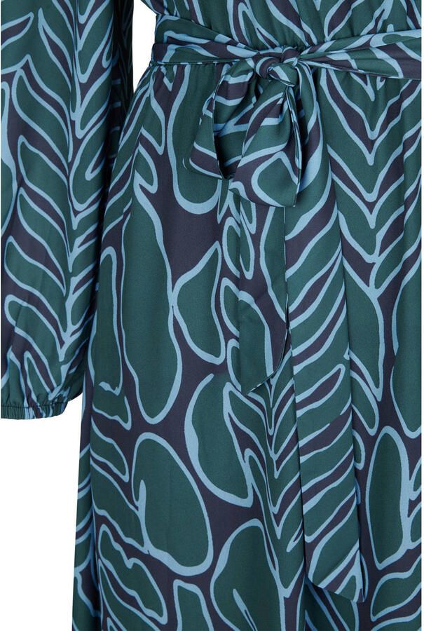 Miss Etam Plus midi jurk met print blauw